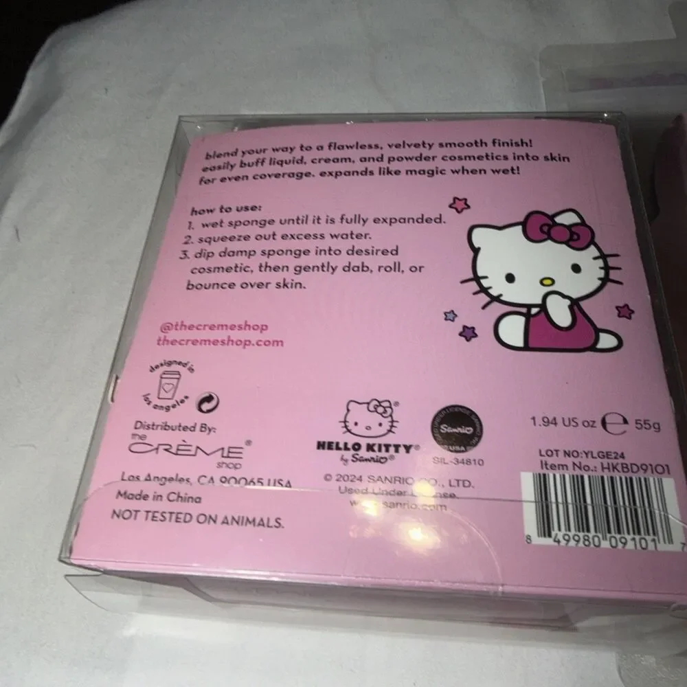Hello Kitty Premium Plush Blender Duo Creme Shop MakeupSponge, Lip Stain,ETC New